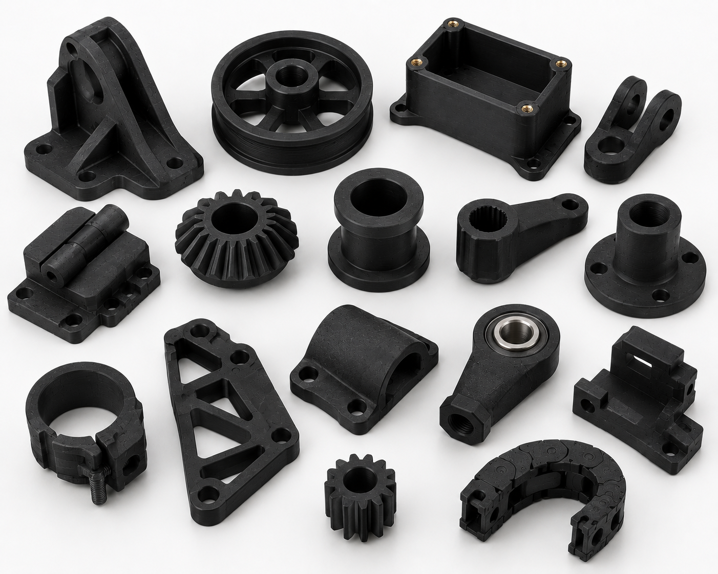 Nylon and composite 3D printed parts for strength-critical applications