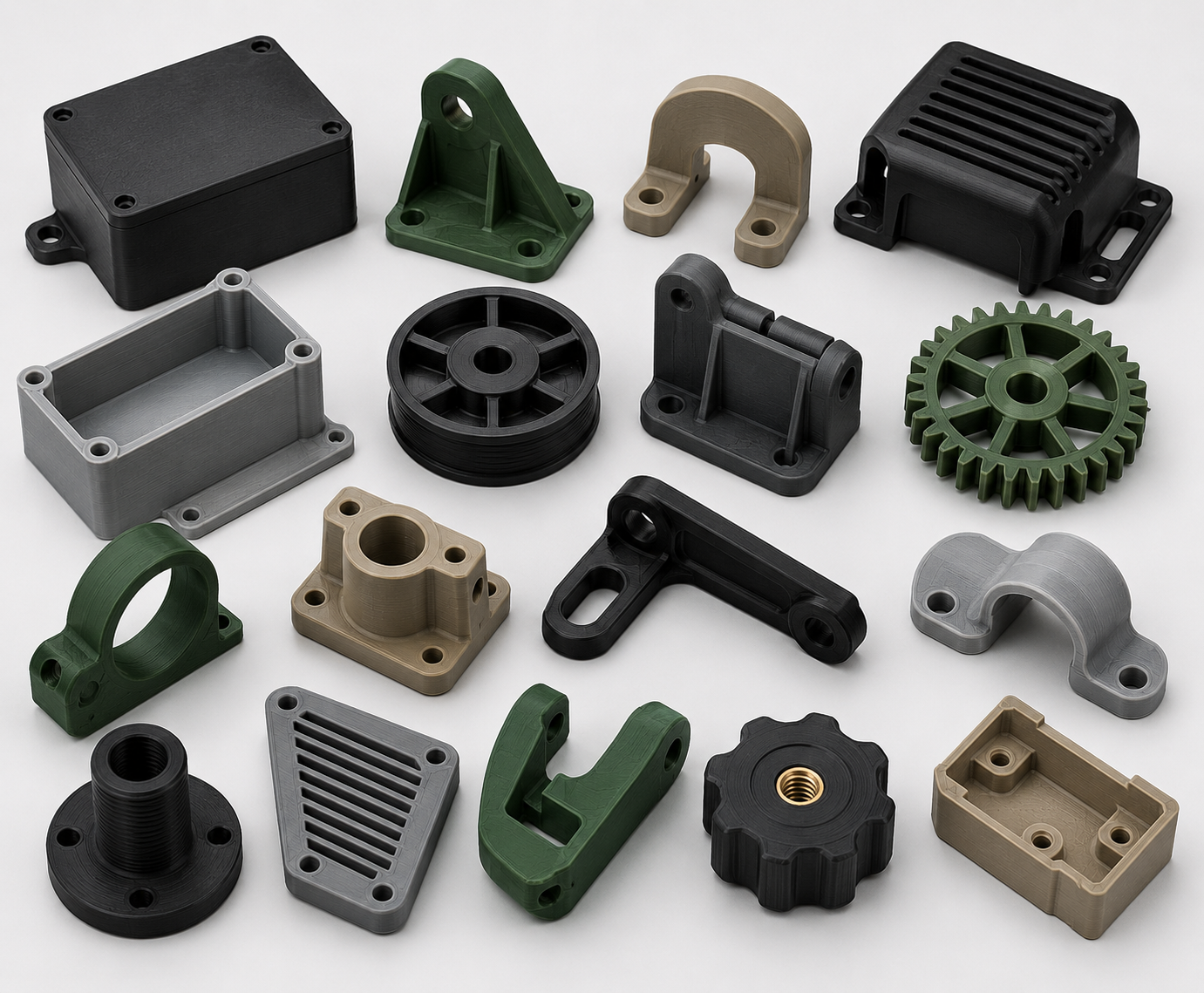ASA 3D printed parts with UV stability for outdoor use
